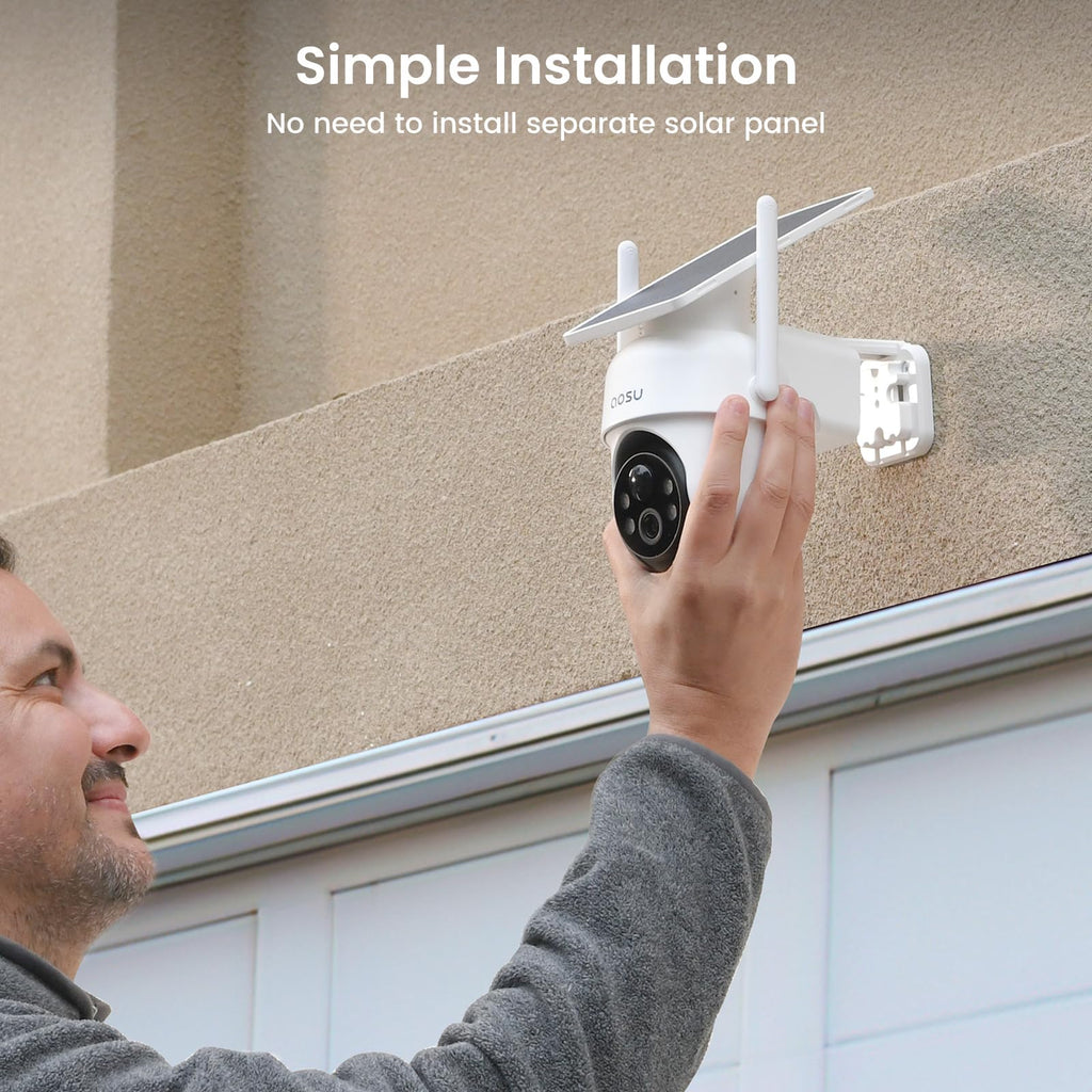 aosu D1 Classic 4-Cam Kit, Security Cameras Wireless Outdoor, Solar Powered