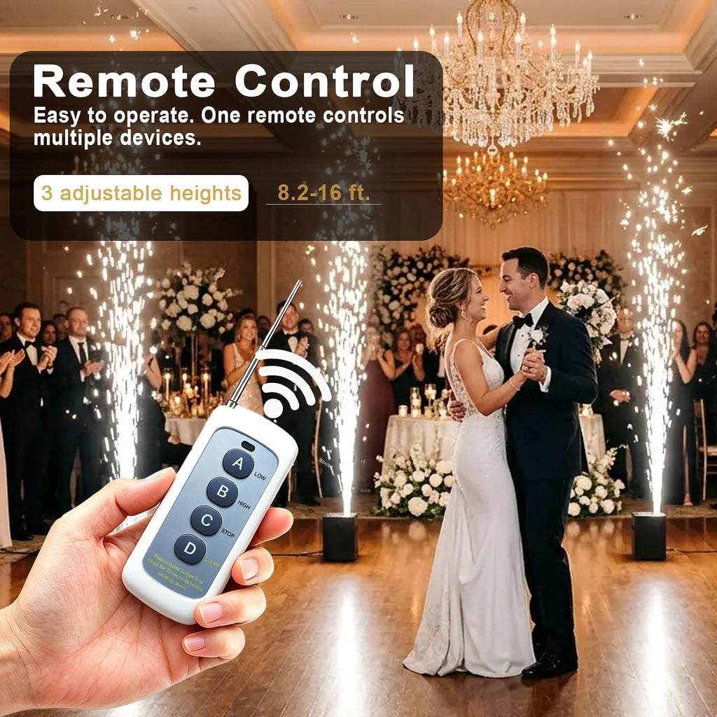 2Pack 750W 8.2-16ft Height Wedding Event Electronic Dual-motor Stage Light Machine with Case DMX Remote Control Stage Equipment System for Wedding, Party, Shows, Events(Not Include Material)