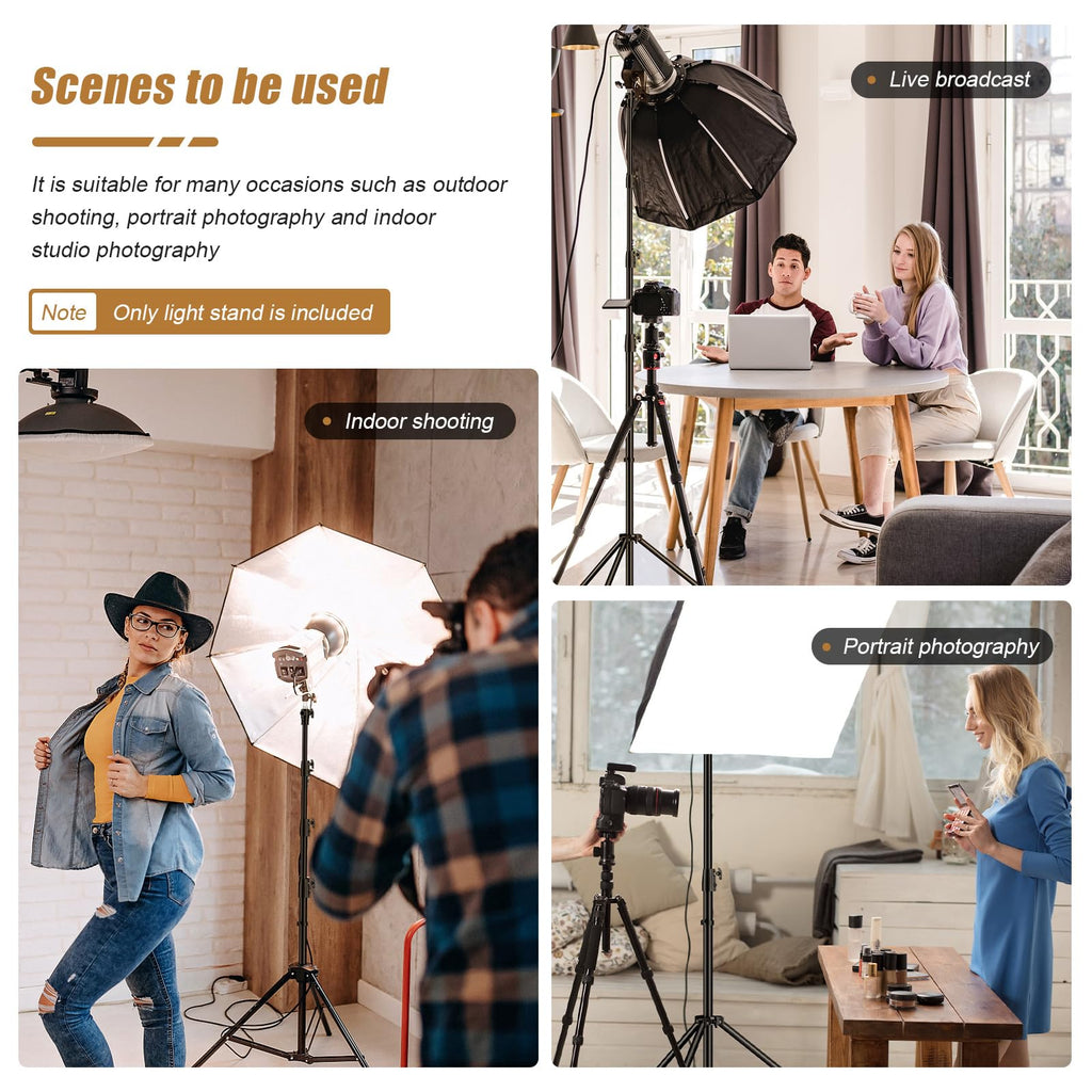 GODOX 380F Heavy Duty Light Stand 150in/12.6' Light Stand Spring Cushioned