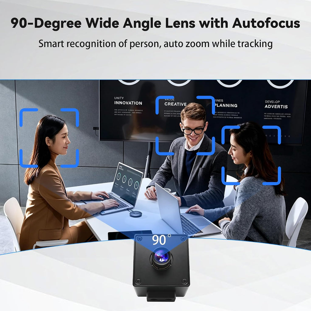 230fps USB Camera, 12MP Webcam with 90 Degree Autofocus Lens