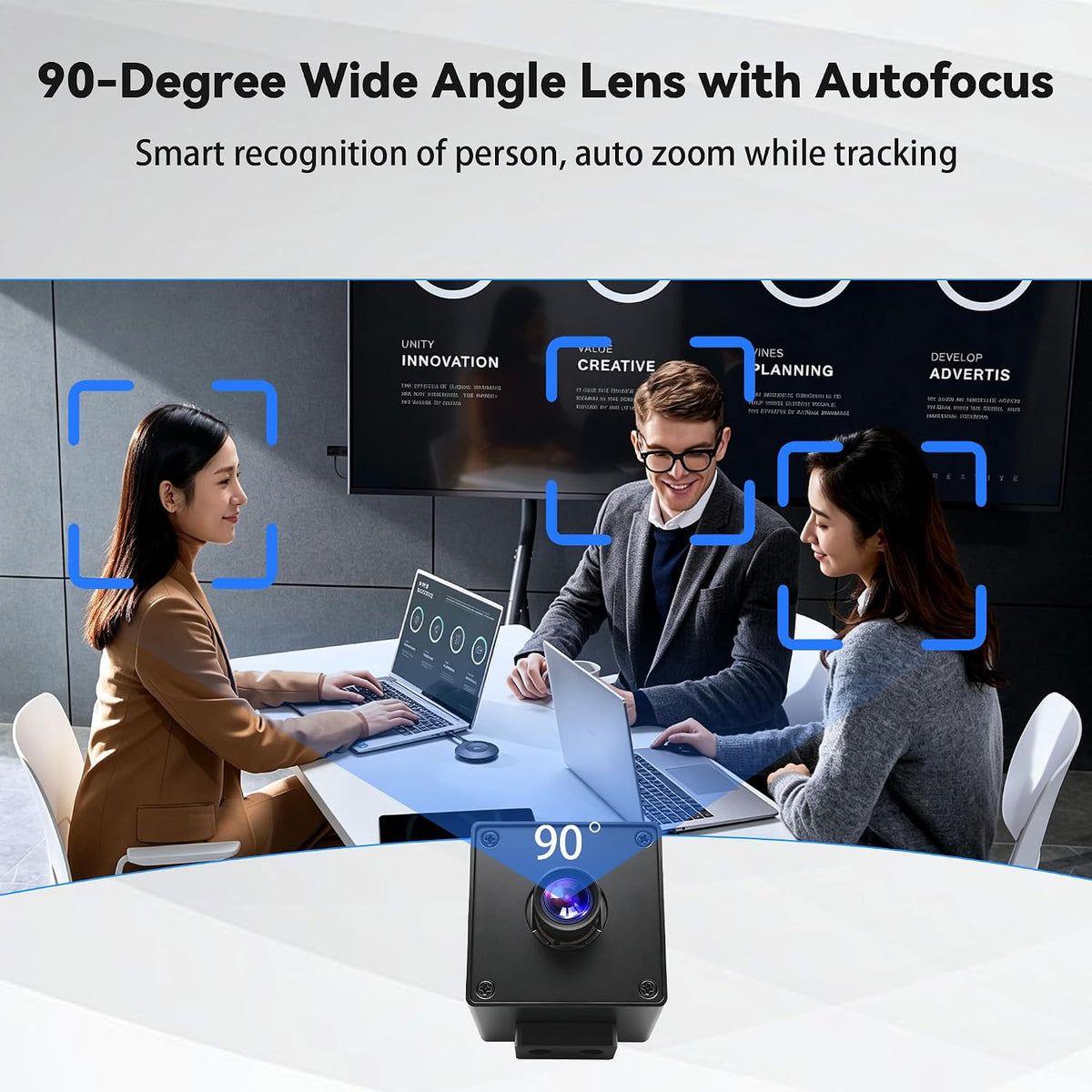 230fps USB Camera, 12MP Webcam with 90 Degree Autofocus Lens