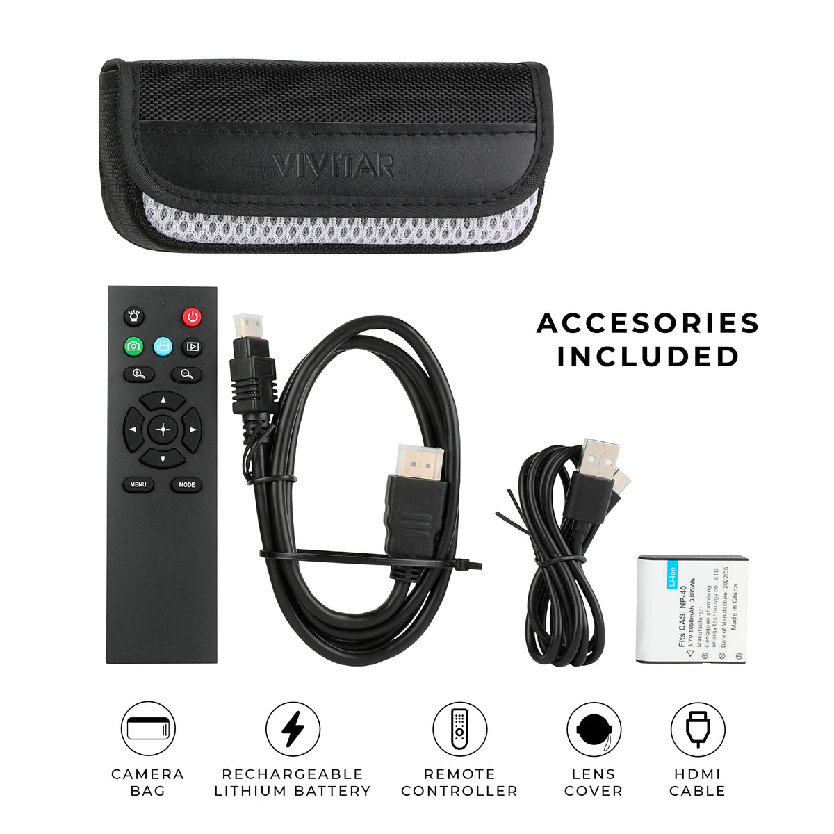 Vivitar 4K Video Camera, Wi-Fi Ultra HD Camcorder with 18x Digital Zoom, 3â IPS Touchscreen Video Recorder with Night Vision, Vlogging Camera with 3.5mm Microphone Jack, Rechargeable, SD Card Slot