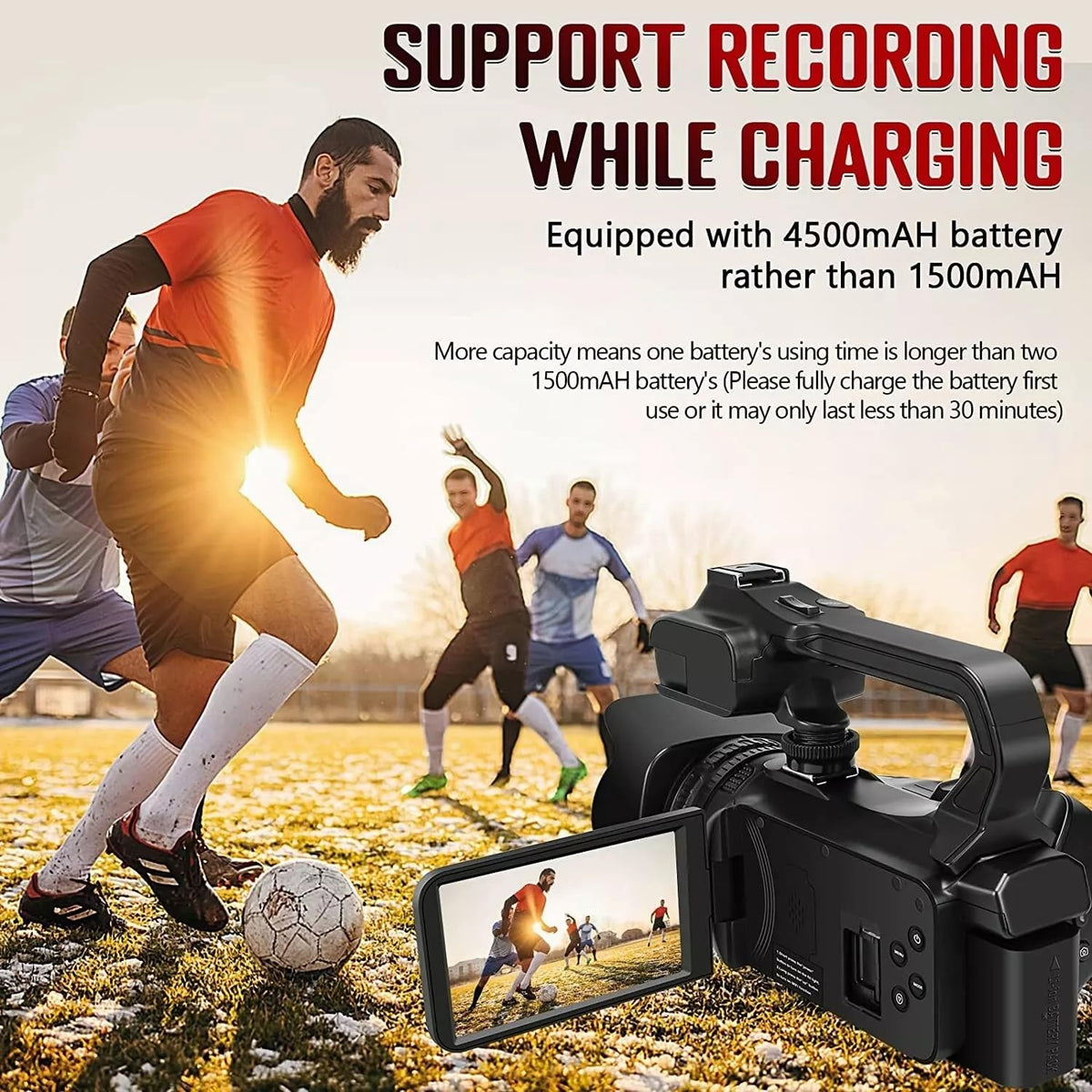 Acuvar 4K/6K Video Camera Camcorder â 64MP Vlogging Camera for YouTube, 60FPS, 18X Zoom â with Mic, LED Light, Tripod & 2Ã64GB Cards â WiFi, Webcam Bundle
