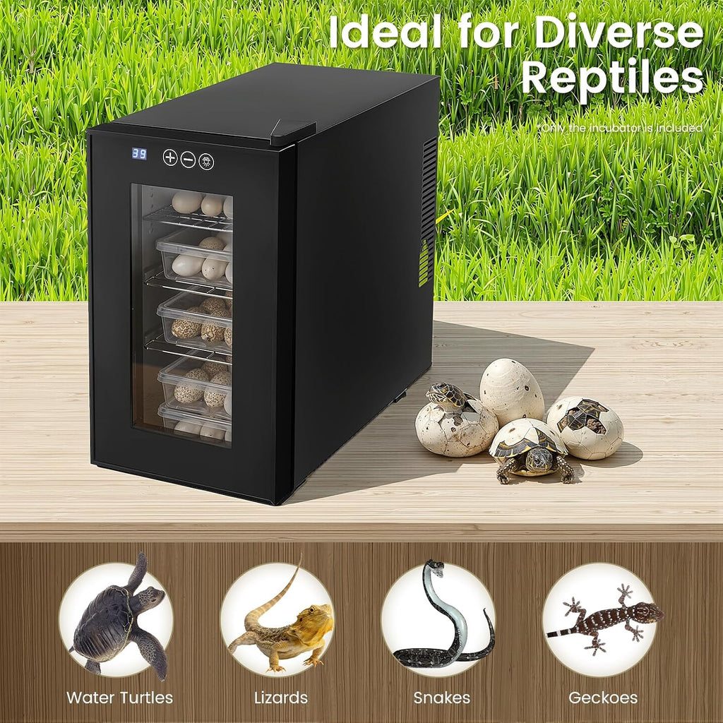 23L Reptile Egg Incubator, 55W 110Vortable Reptile Scientific Lab Incubator Digital Automatic Incubator Cooling and Heating Reptile Cabinet with Tempe Controlled 10-40Â°C for Turtle and Small Reptiles