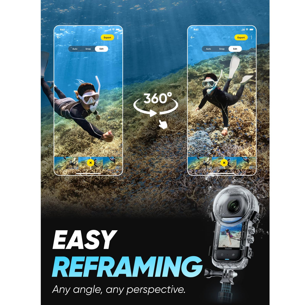 Insta360 X3, 360 Action Camera with 5.7K 360 Active HDR Video, 4K Single-Lens Camera, Waterproof, FlowState Stabilization, 2.29" Touchscreen, AI Editing, for Motorcycle, Wintersports and Vlogging