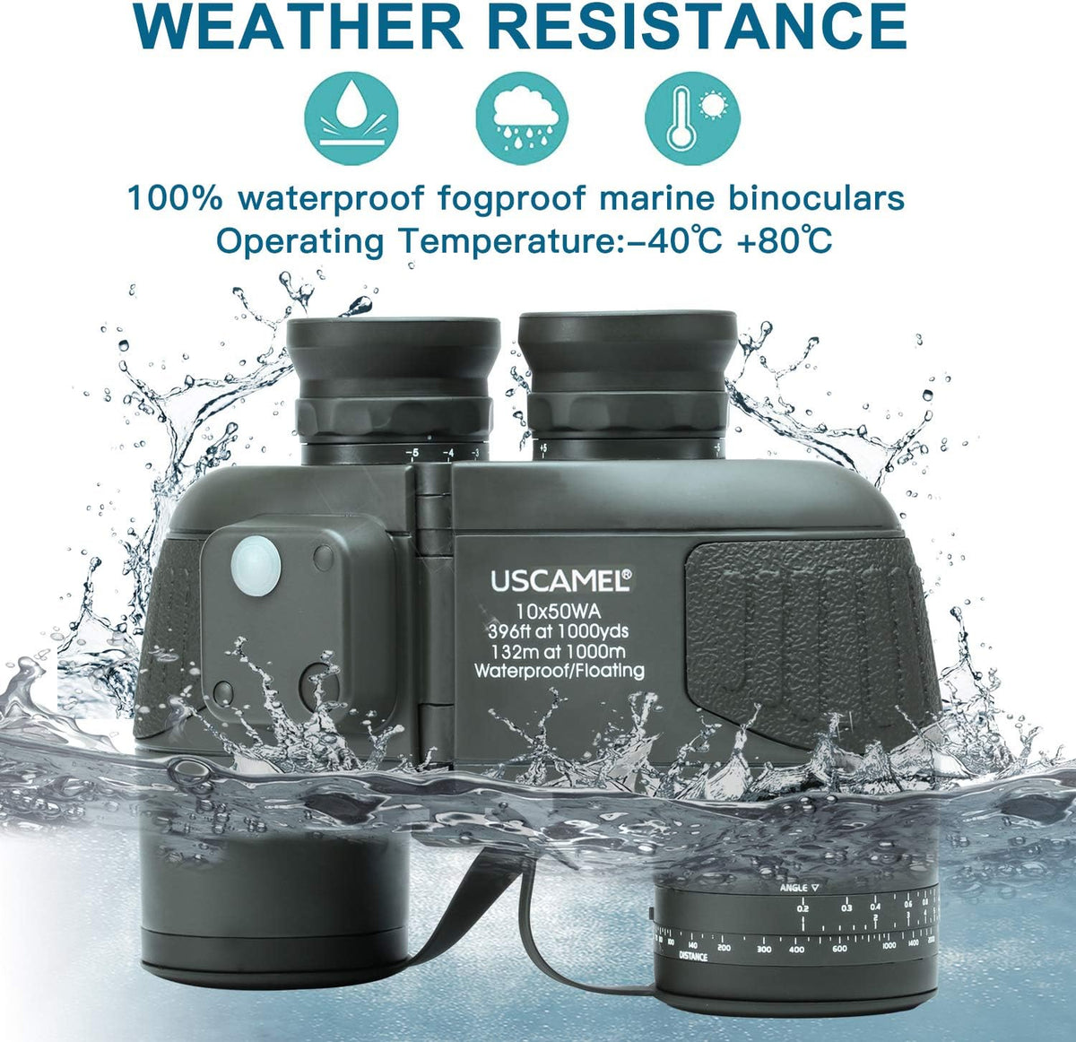 USCAMEL 10X50 Marine Binoculars for Adults: Binoculars for Sailing Boating