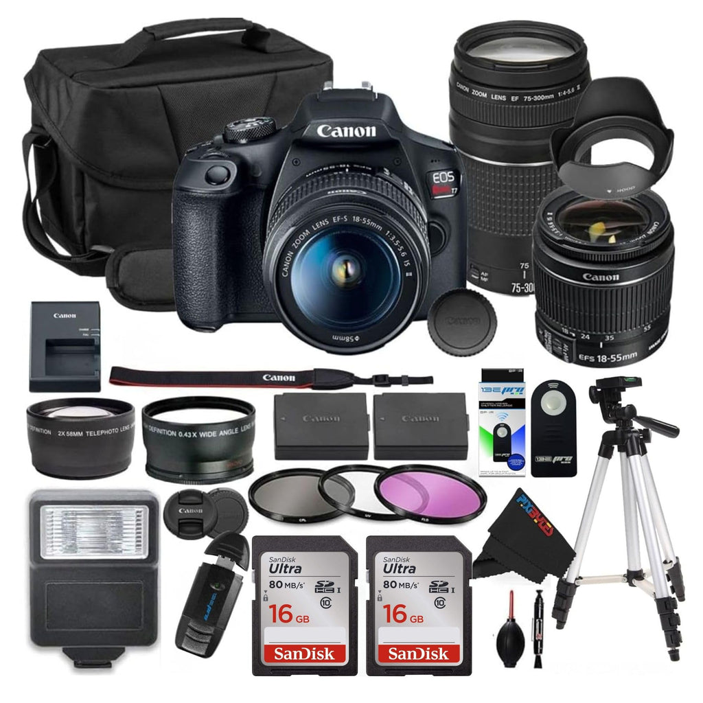 Canon EOS Rebel T7 DSLR Camera with 18-55mm Lens (Black) (Renewed)