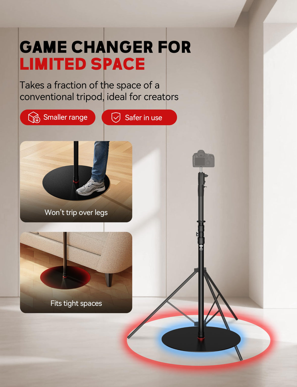 IFOOTAGE RB-A400 Round Base Light Stand Monopod 79" 2 Pack