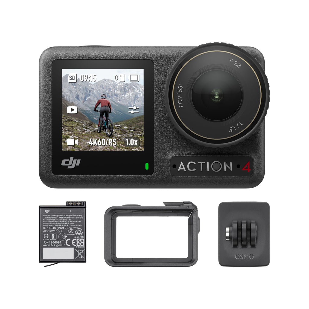 DJI Osmo Action 4 Essential Combo, Waterproof Action Camera Vlogging Camera