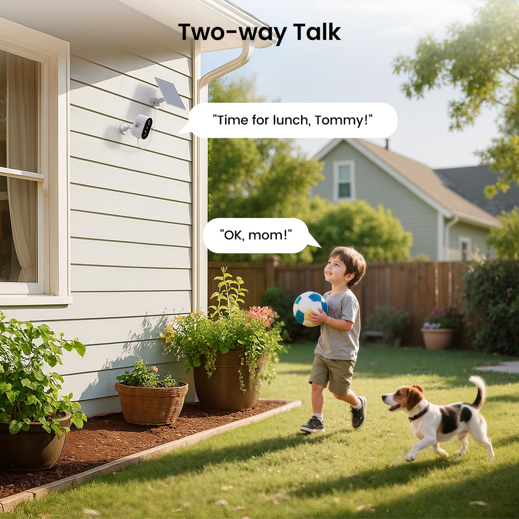 aosu 2K Solar Security Cameras Wireless Outdoor System, 4-Cam-Kit