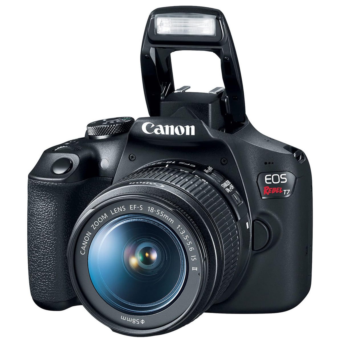 Canon EOS Rebel T7 DSLR Camera with 18-55mm Lens (Black) (Renewed)