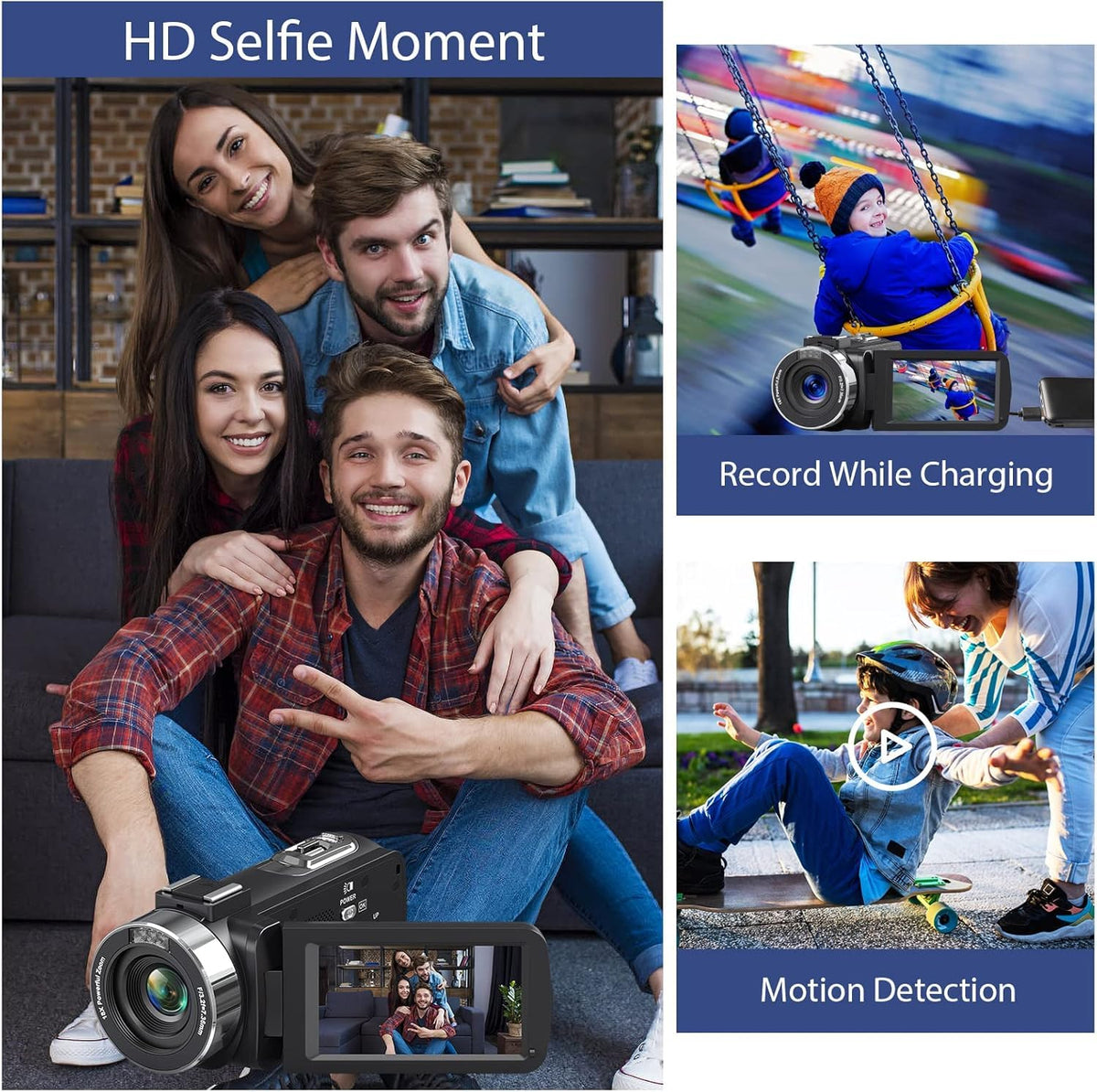 4K HD 80MP Camcorder Video Camera Vlogging Camera for YouTube