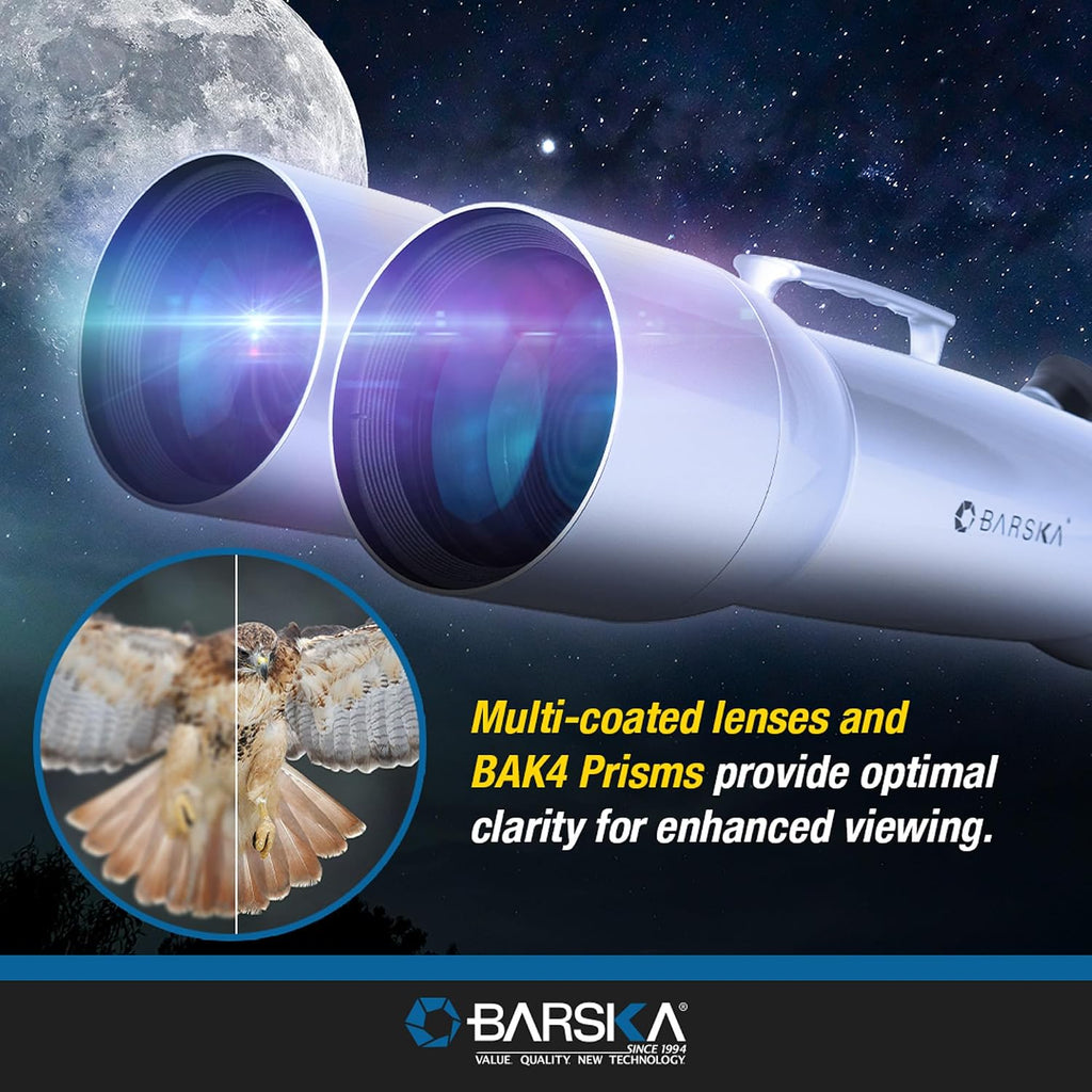 Barska Encounter 20x, 40x100 Waterproof High Power Jumbo Binoculars with Premium Hard Case for Astronomy Stargazing and Long Range Viewing