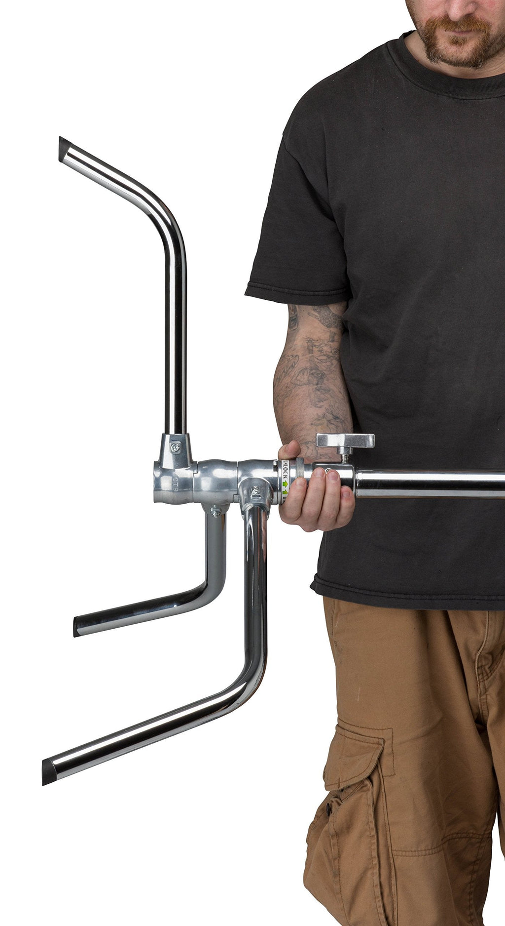 Kupo 20" C-Stand Turtle Base Kit Professional Grip Stand with 2.5" Grip Head and 20" Grip Arm, Heavy-Duty Steel Construction for Photography and Video Lighting - Silver (KS704512)